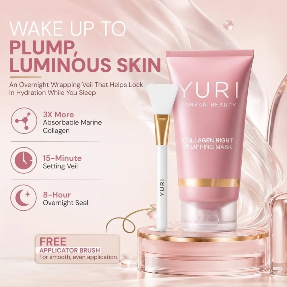 Yuri Collagen Night Wrapping Mask Women 75ml New